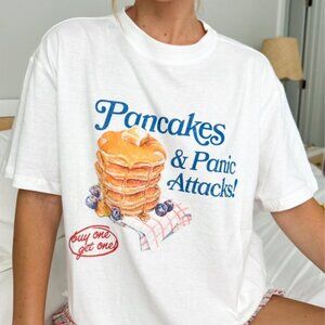Pancakes and Panic Attacks Shirt Funny Breakfast Anxiety Tee, Sarcastic Shirt 24